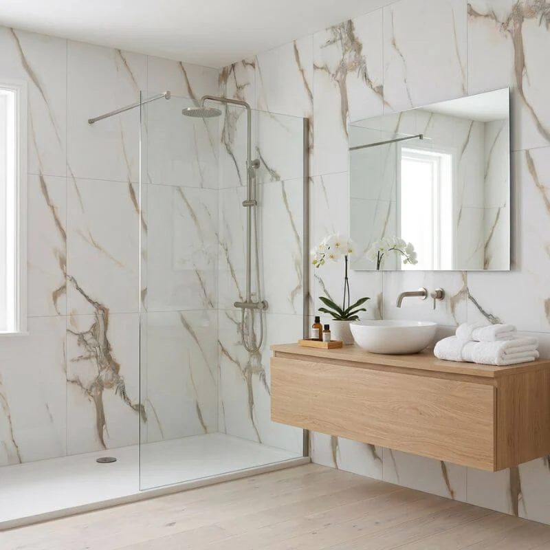 Beige Marble Tile Wall Panel - 600mm - Image 4