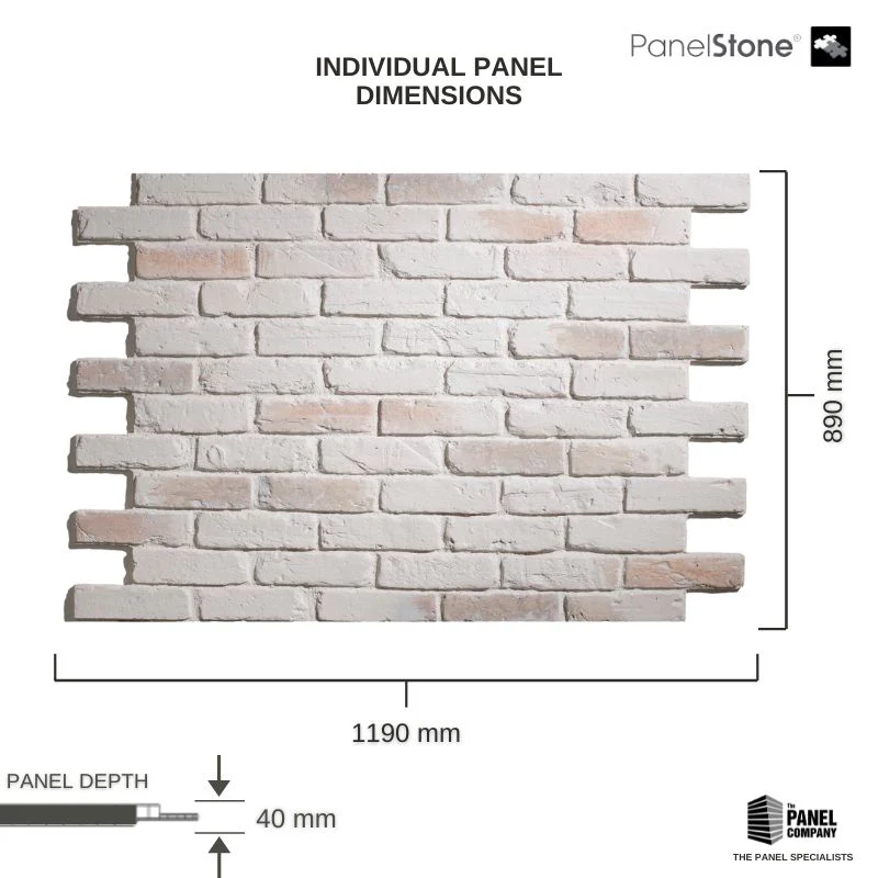 British Brick Old White Panel Stone - Image 4