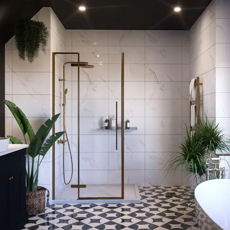 Carrara White Marble Tile Wall Panel - 600mm