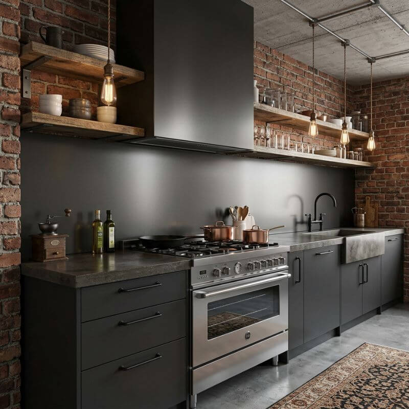Dark Grey Kitchen Splashback - 3M | Eldhaus - Image 3