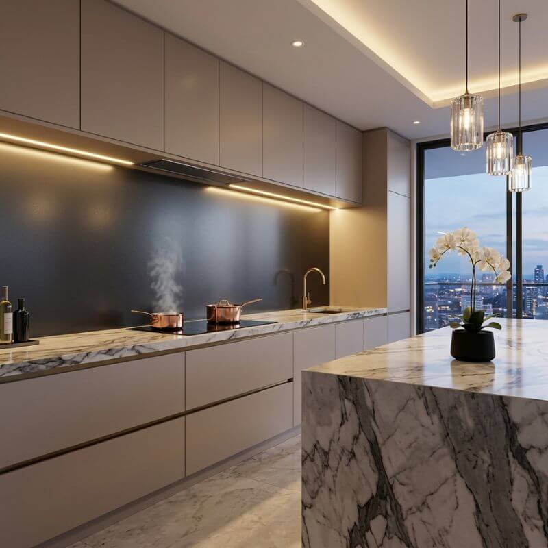 Dark Grey Kitchen Splashback - 3M | Eldhaus - Image 7