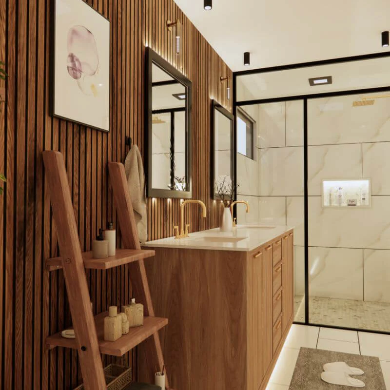 French Oak Water Resistant Slat Wall Panel - Image 3