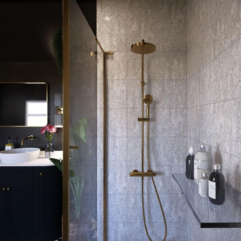 Grey Marble Tile Wall Panel - 600mm - Image 2