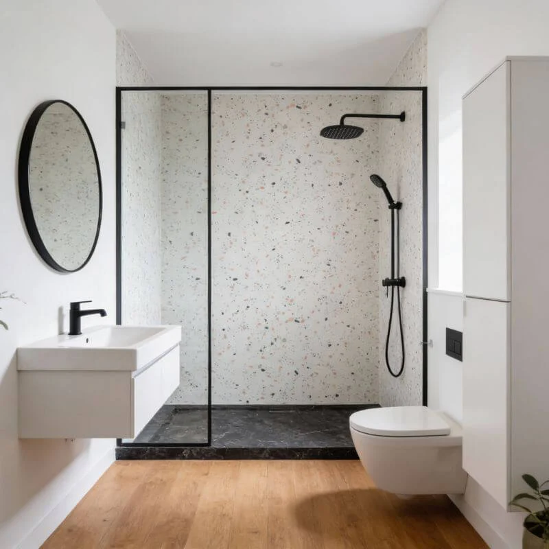 Imprevia Coral Terrazzo PVC Shower Panel - 1M x 2.4M - Image 13