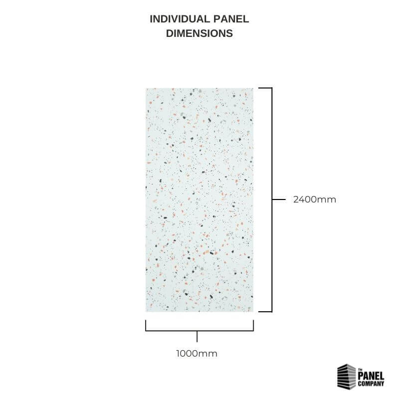 Imprevia Coral Terrazzo PVC Shower Panel - 1M x 2.4M - Image 20