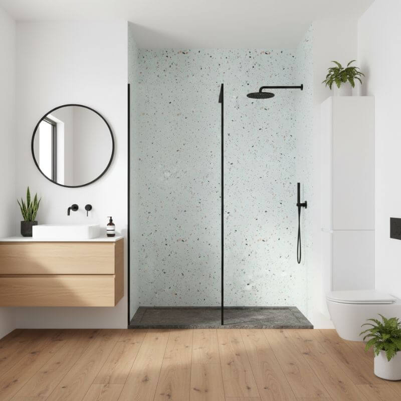Imprevia Coral Terrazzo PVC Shower Panel - 1M x 2.4M - Image 3