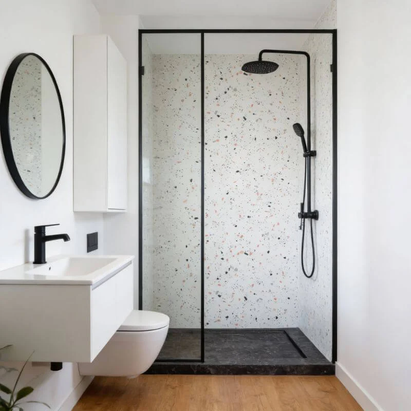 Imprevia Coral Terrazzo PVC Shower Panel - 1M x 2.4M - Image 7