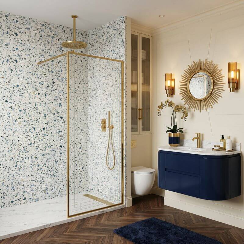 Imprevia Skye Terrazzo PVC Shower Panel - 1M x 2.4M - Image 4