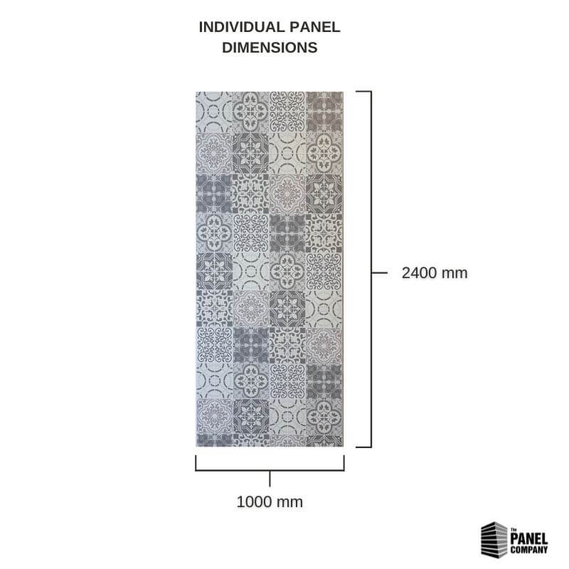 Imprevia Paros Grey PVC Shower Panel - 1M x 2.4M - Image 12