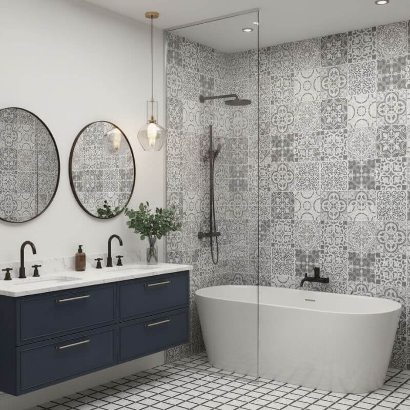 Imprevia Paros Grey PVC Shower Panel - 1M x 2.4M - Image 3