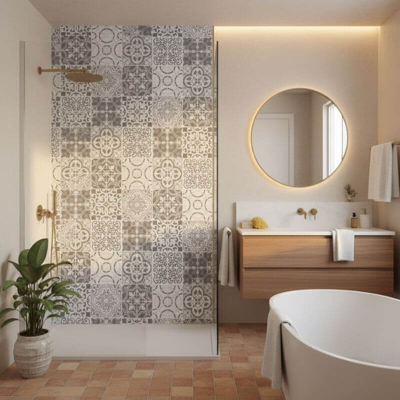 Imprevia Paros Grey PVC Shower Panel - 1M x 2.4M - Image 4
