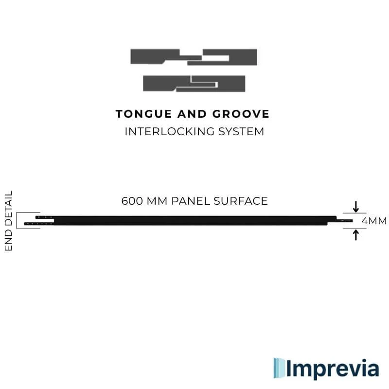 Imprevia Moonstone SPC Shower Panel - 0.6M x 2.4M - Image 11