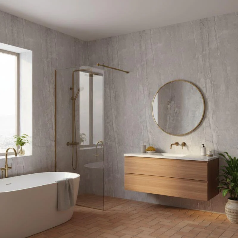 Imprevia Moonstone SPC Shower Panel - 0.6M x 2.4M - Image 3