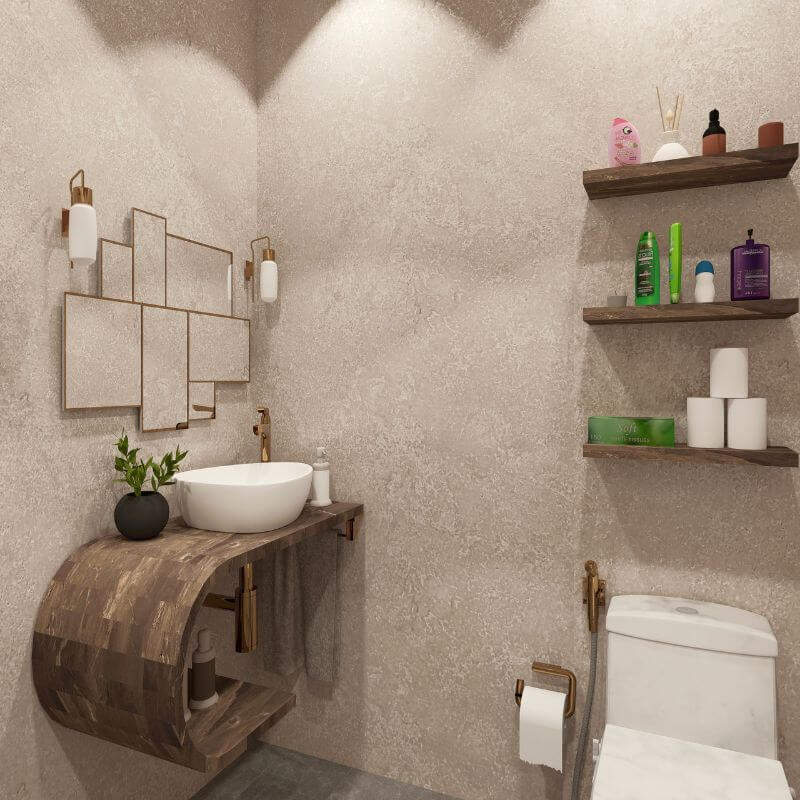 Large Beige Concrete 1.0m x 2.4m Shower Panel - Image 5