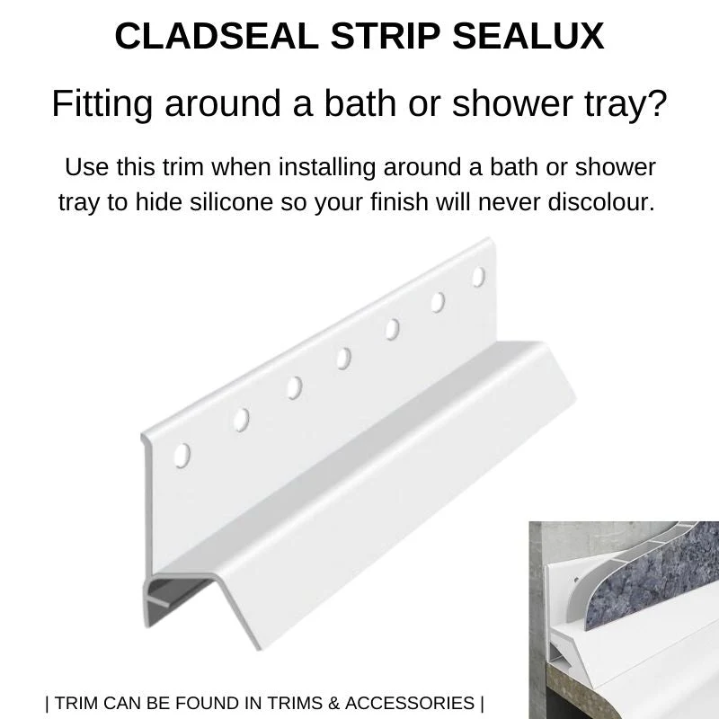 Large Subtle Grey Marble 1.0m x 2.4m Shower Panel - Image 11