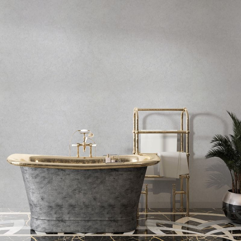 Large White Stone 1.0m x 2.4m Shower Panel