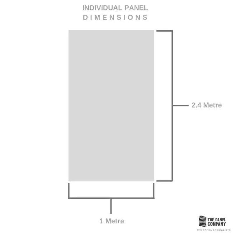 Large White Stone 1.0m x 2.4m Shower Panel - Image 5