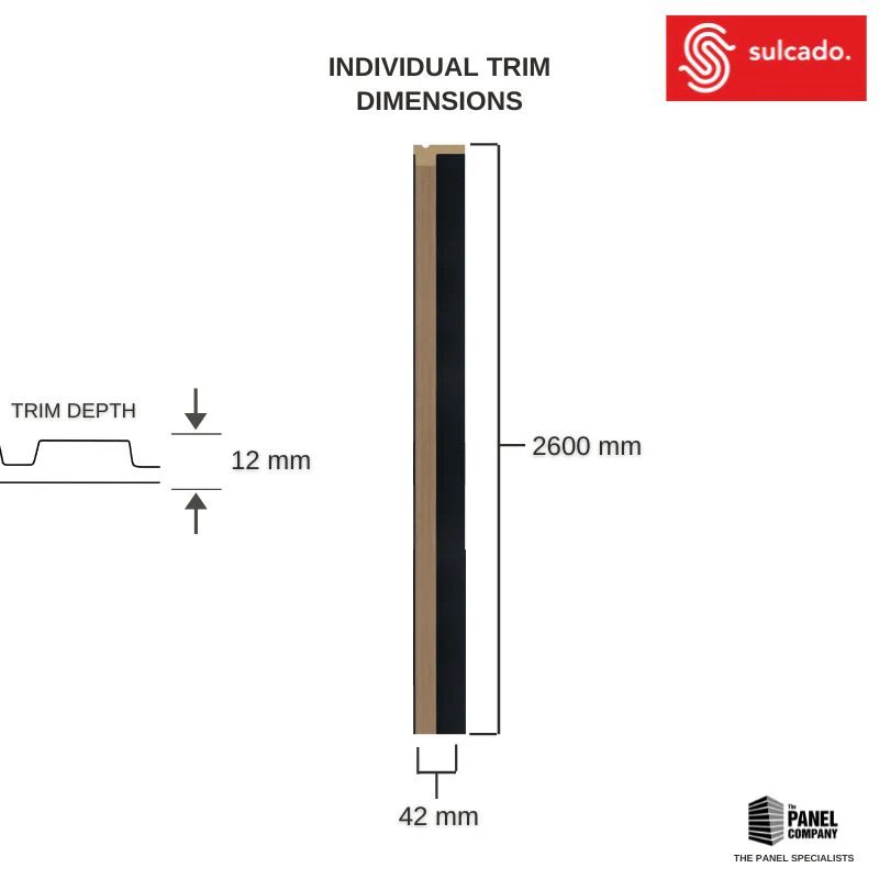 Light Ash 3D Slat Wall Panel Framing Trim - Sulcado - Image 4