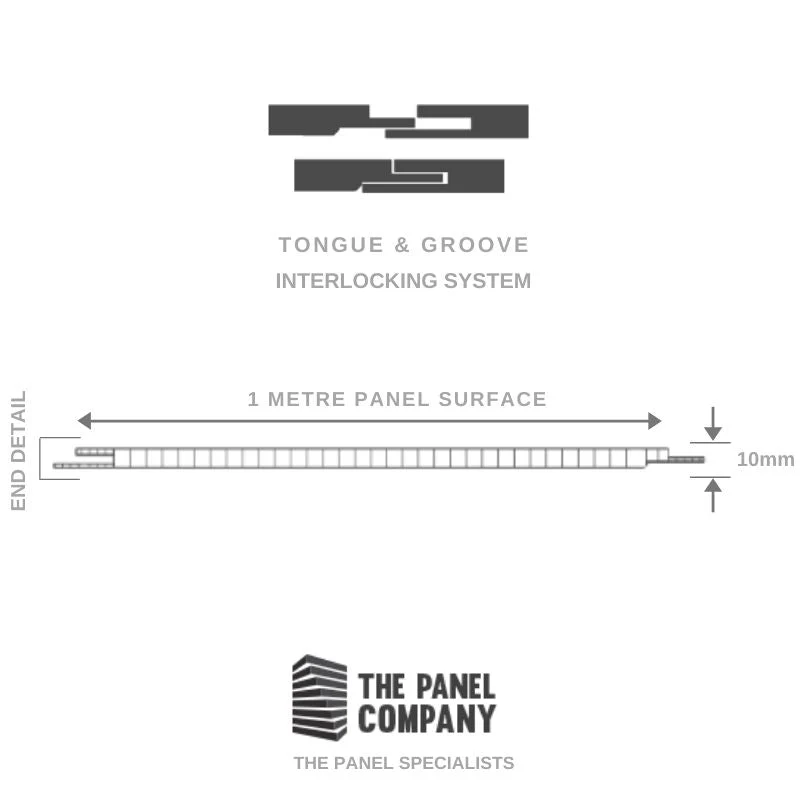 Premium Large Lindos Light Grey Matt 1.0m x 2.4m Shower Panel - Image 6