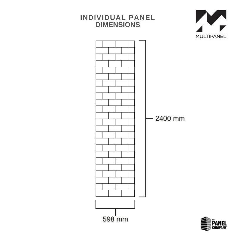 Multipanel White Grey Metro Tile Effect Shower Panel - Image 3