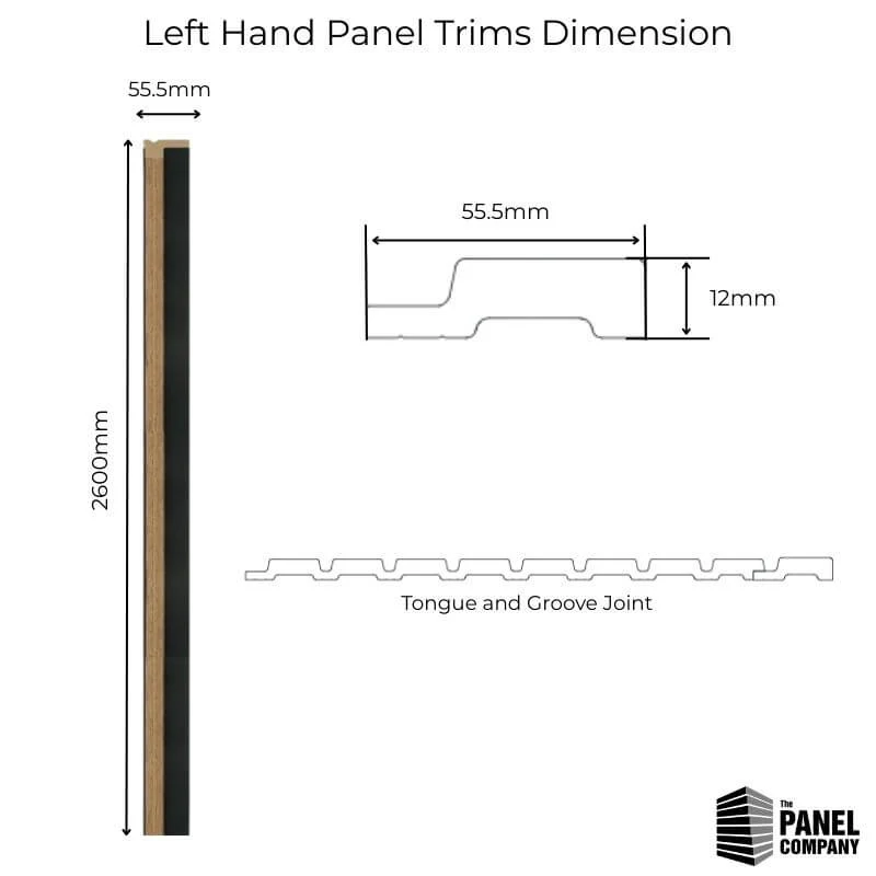 Natural Oak Water Resistant Slat Wall Panel Framing Trim - Image 3
