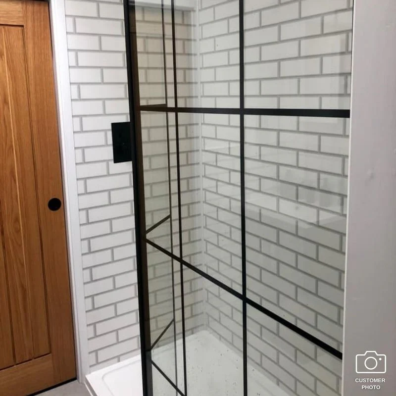 Premium Large London White Tile Matt 1.0m x 2.4m Shower Panel - Image 2
