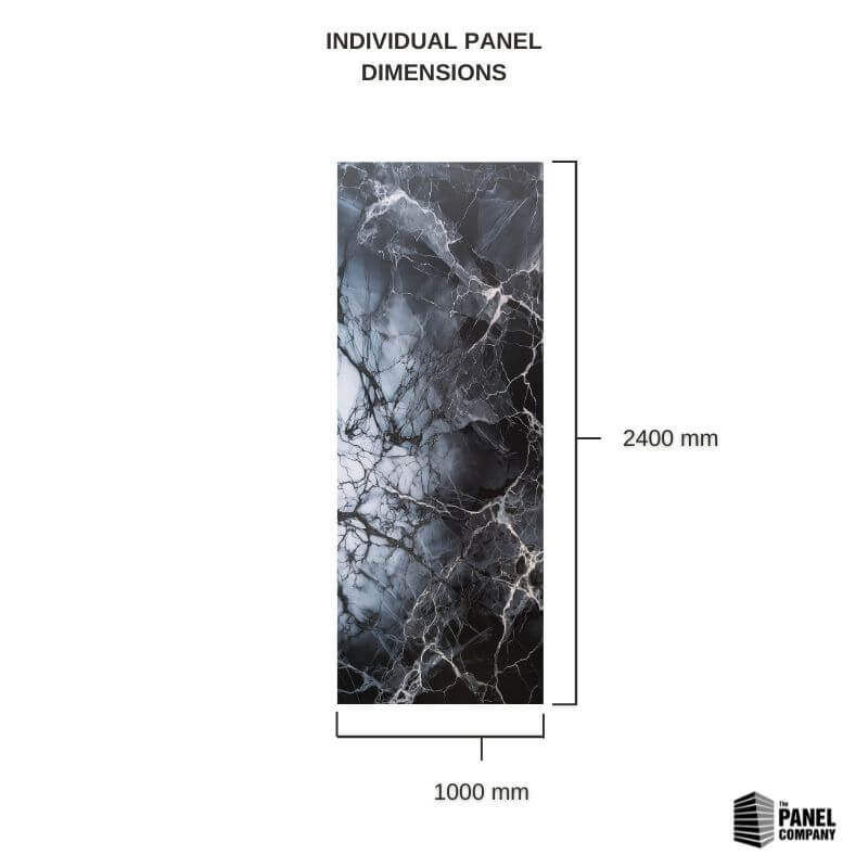 Premium Large Sacramento 1.0m x 2.4m Shower Panel - Image 3