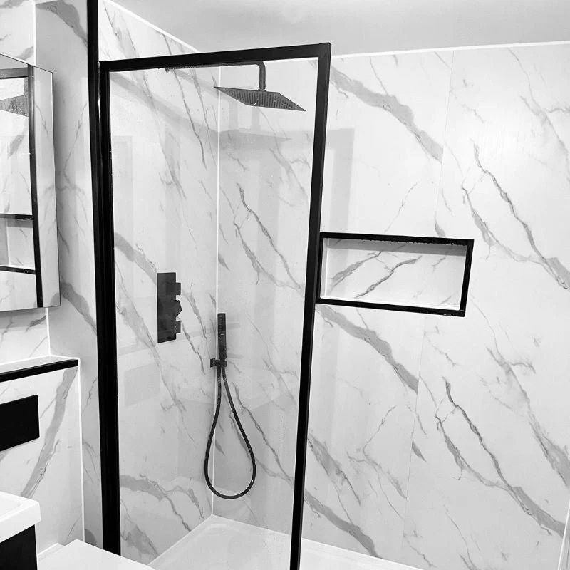 Premium Large Ultra Matt Carrara Marble 1.0m x 2.4m Shower Panel - Image 11