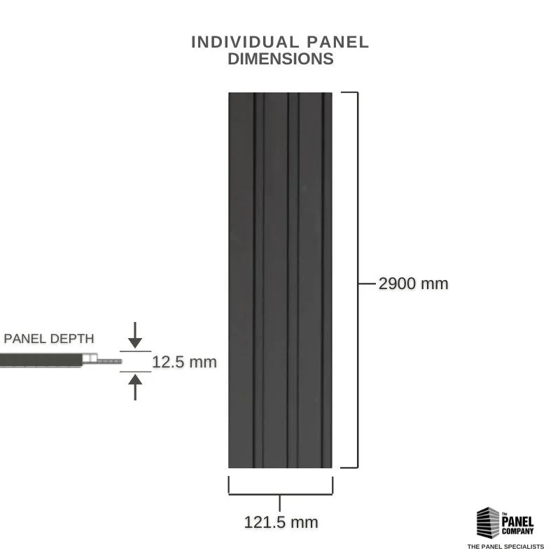 Panel Company Anthracite Slat Panel - Image 5