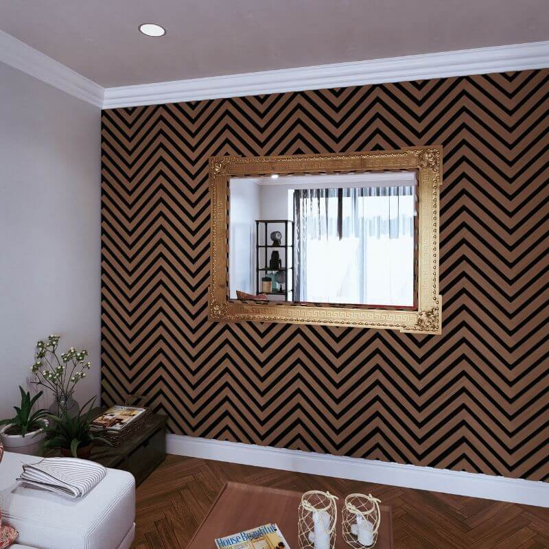 STRIVO Herringbone Acoustic Slat Wall Panel - Walnut - Image 3