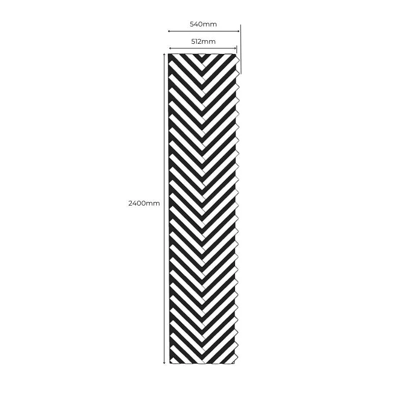 STRIVO Herringbone Acoustic Slat Wall Panel - Walnut - Image 5
