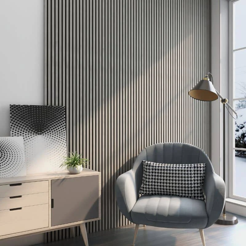 STRIVO Acoustic Slat Panel - Grey Oak - Image 4