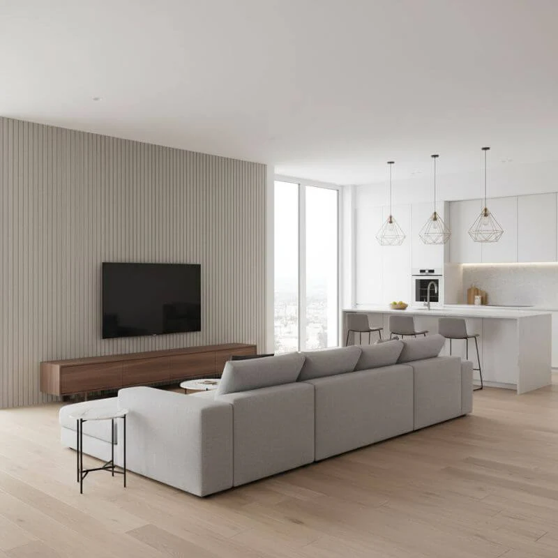 STRIVO Acoustic Slat Panel - Grey Oak - Image 9