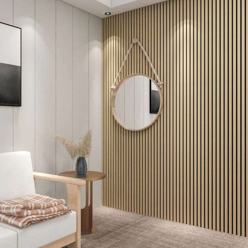 STRIVO Premium Light Ash Acoustic Slat Wall Panel - Image 6