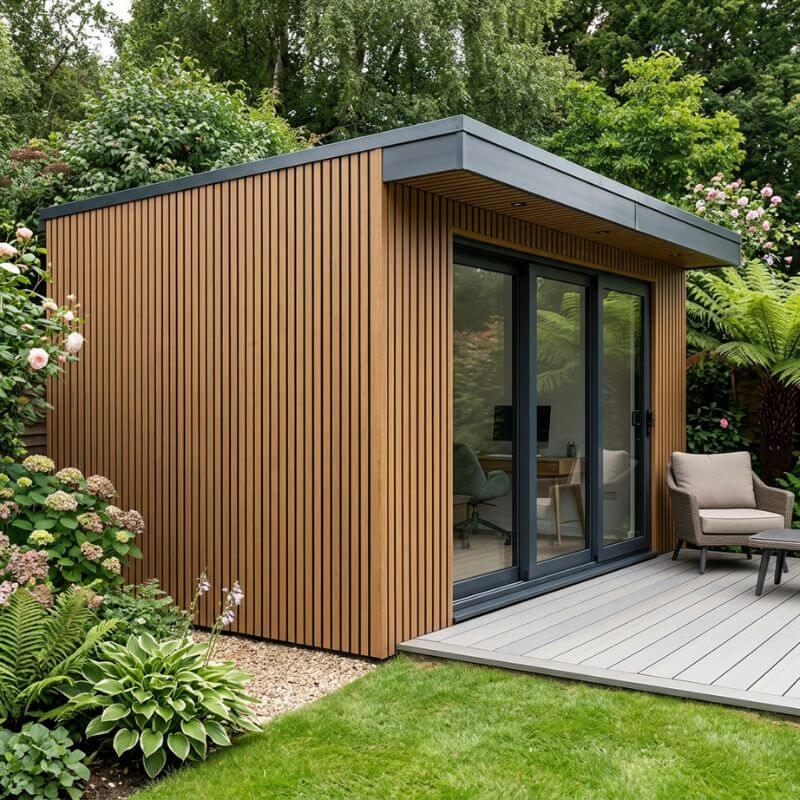 Ulkona Composite Slatted Cladding - Medium Oak - Image 3