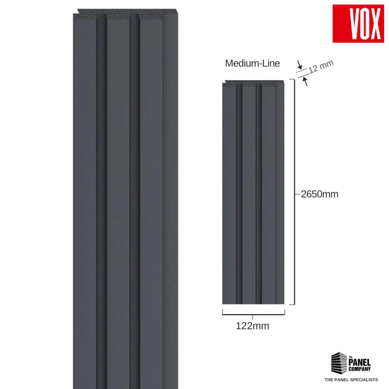 Vox Linerio Anthracite Slat Panel | Available in S-Line, M-Line & L-Line - Image 5