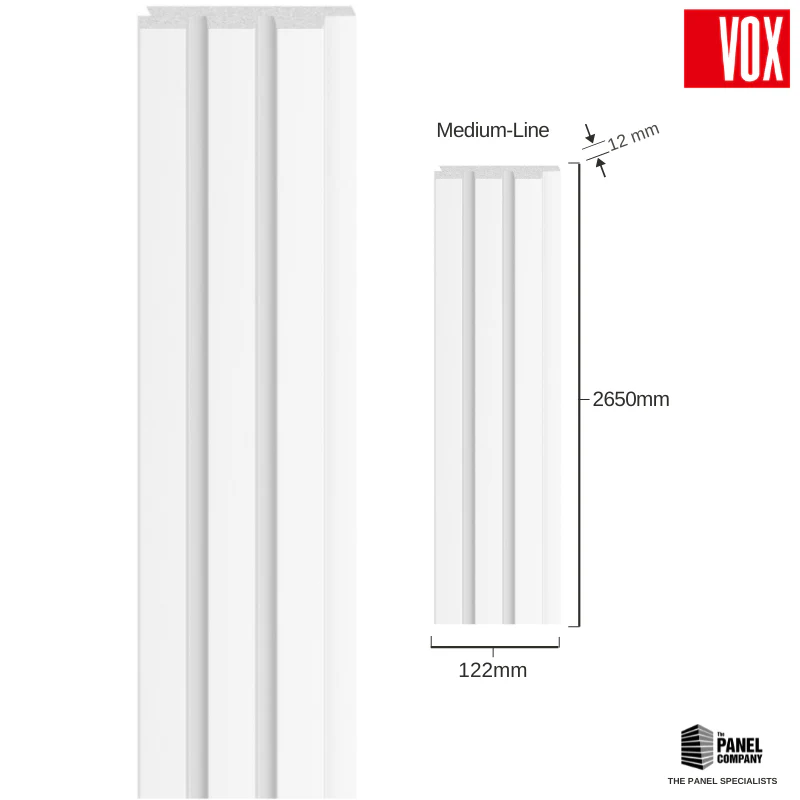Vox Linerio White Slat Panel | Available in S-Line, M-Line & L-Line - Image 7