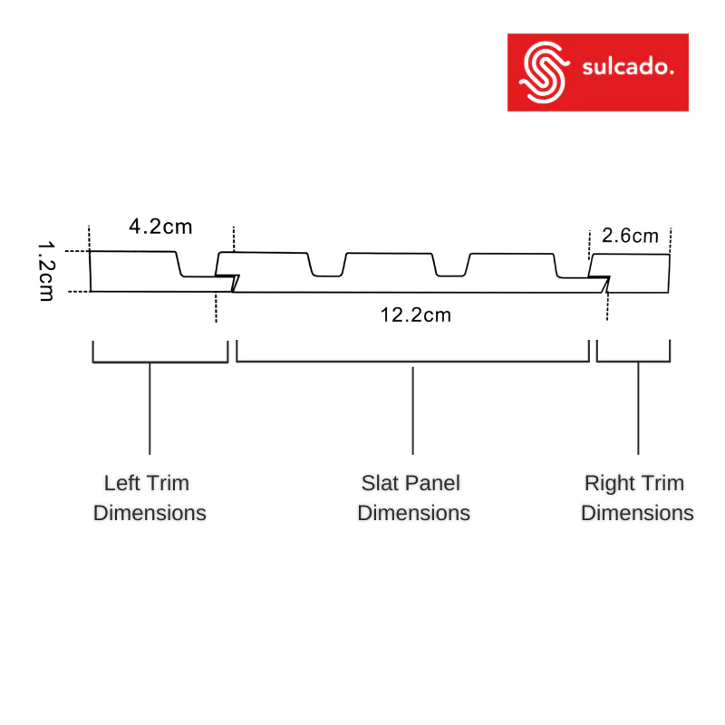 Walnut 3D Slat Wall Panel Framing Trim - Sulcado - Image 5