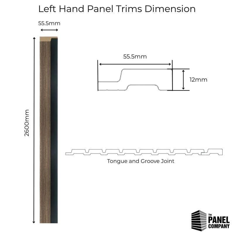 Walnut Water Resistant Slat Wall Panel Framing Trim - Image 3