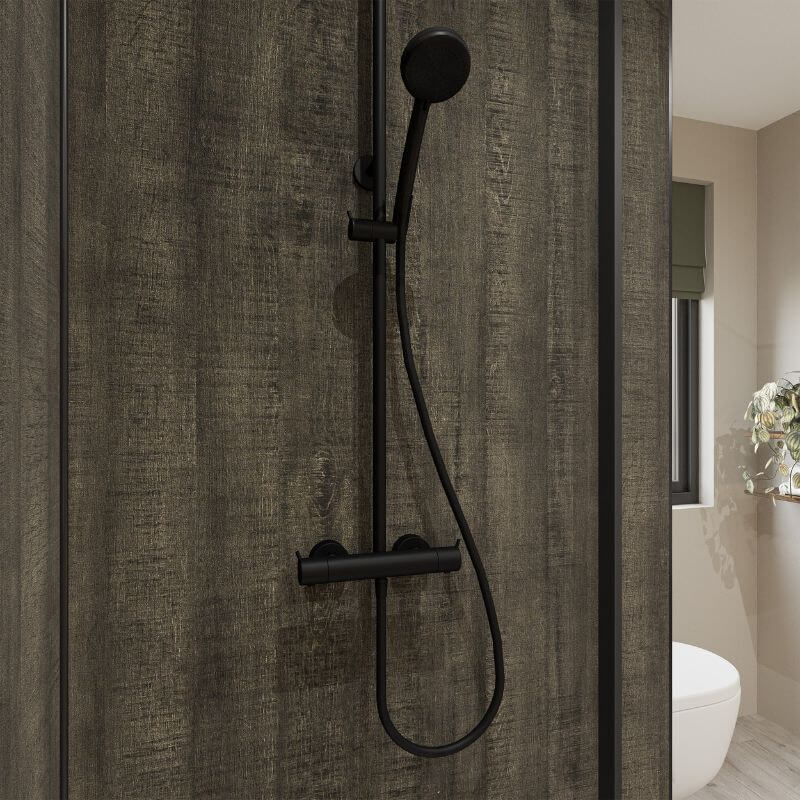 Wetwall Mermaid Charred Elm Shower Panel - Image 2