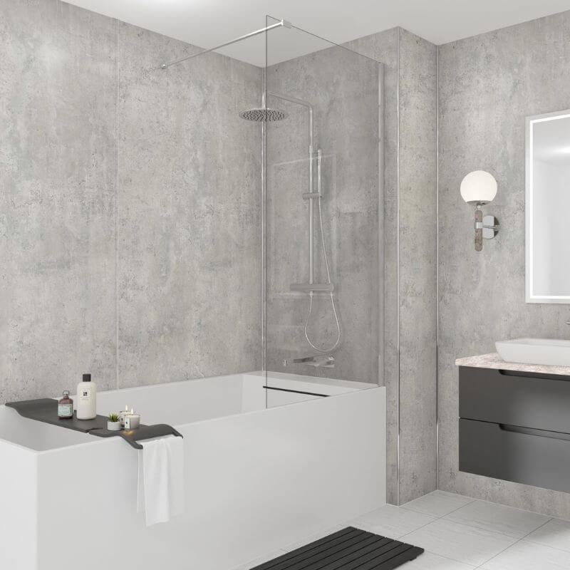 Wetwall Mermaid Industrial Concrete Shower Panel - Image 3