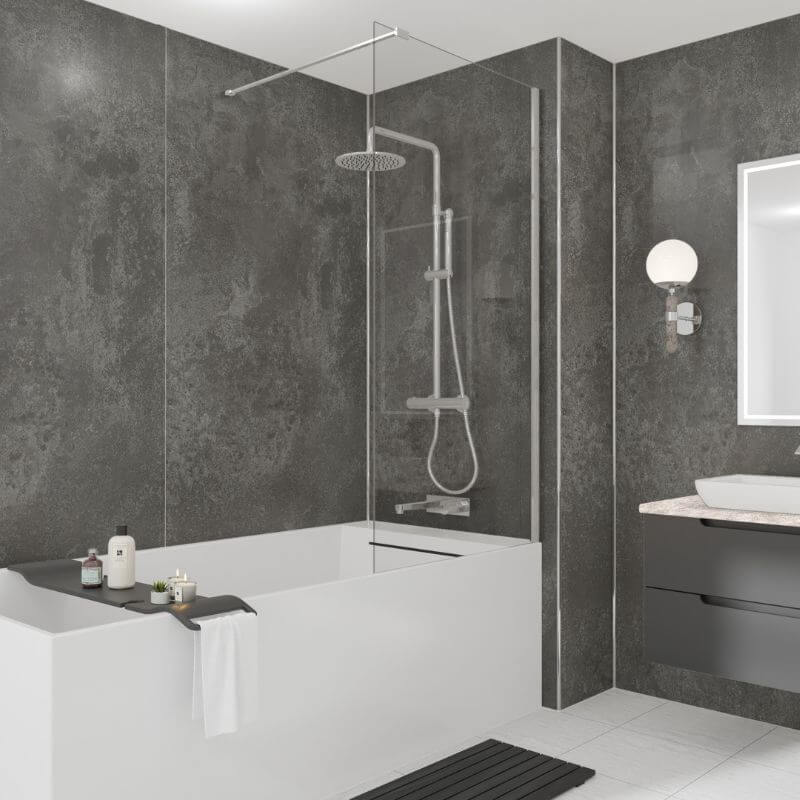 Wetwall Mermaid Magma Stone Shower Panel - Image 5