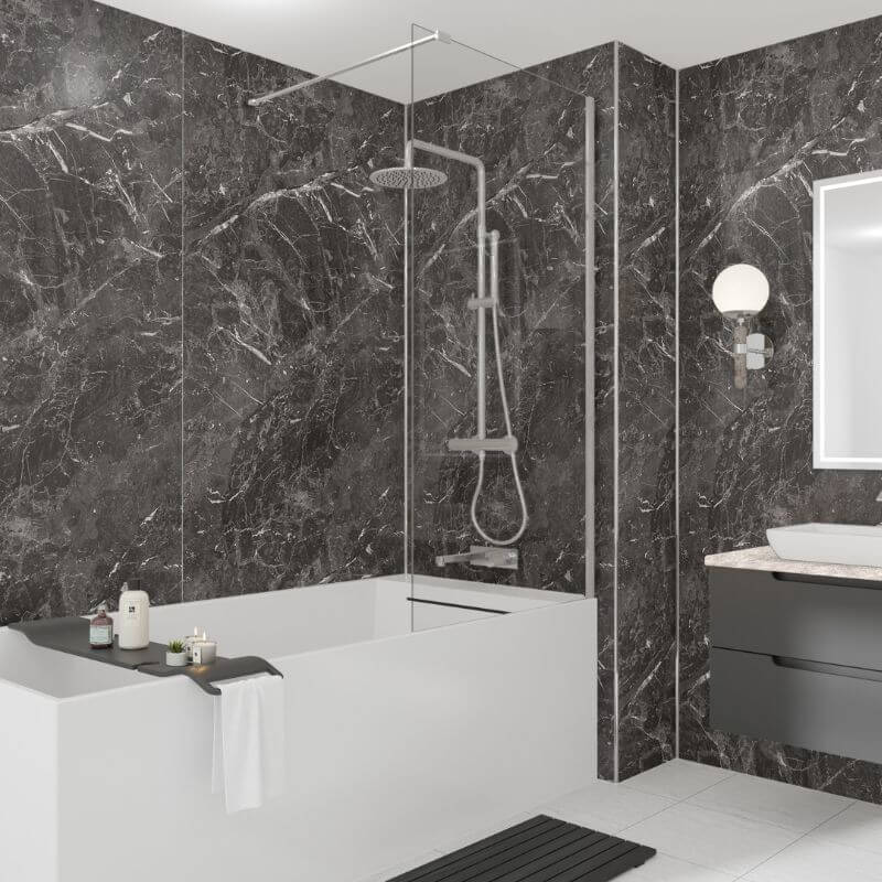 Wetwall Mermaid Marbre Palazio Shower Panel - Image 5