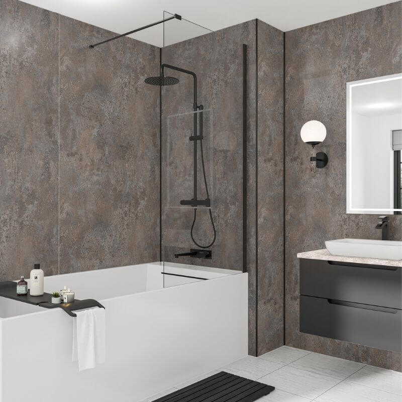 Wetwall Mermaid Vintage Concrete Shower Panel - Image 3