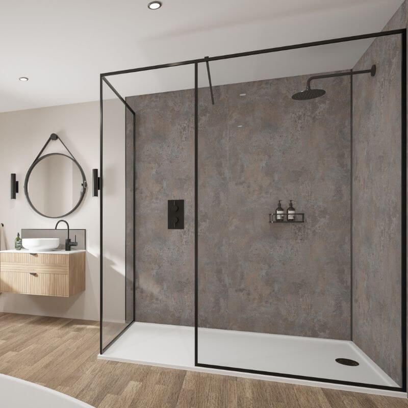 Wetwall Mermaid Vintage Concrete Shower Panel - Image 4