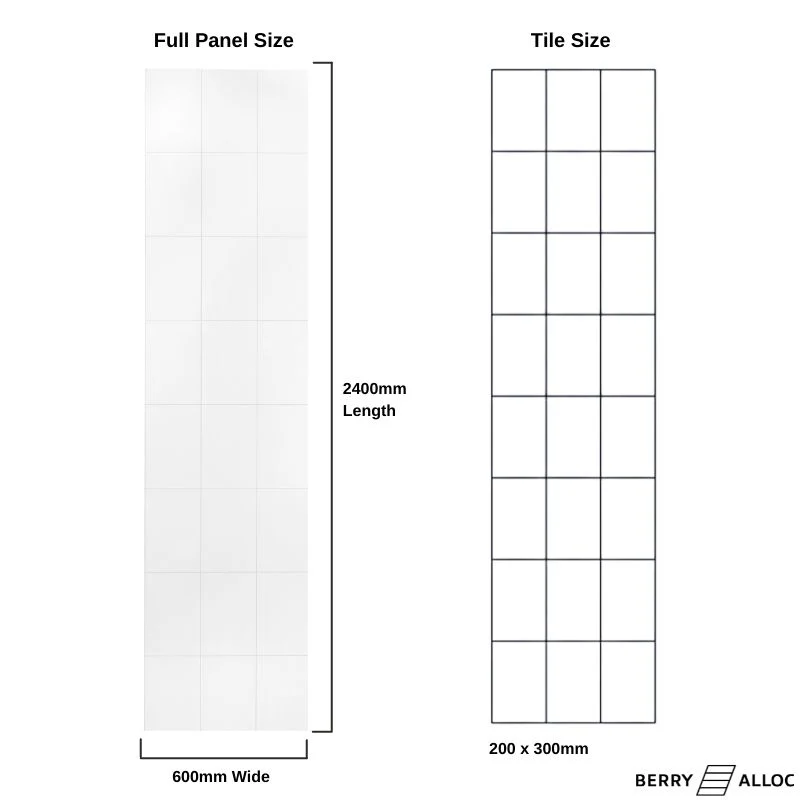 White Snow | Berry Alloc Wall & Water | Small Tile | Pack of 2 - Image 4